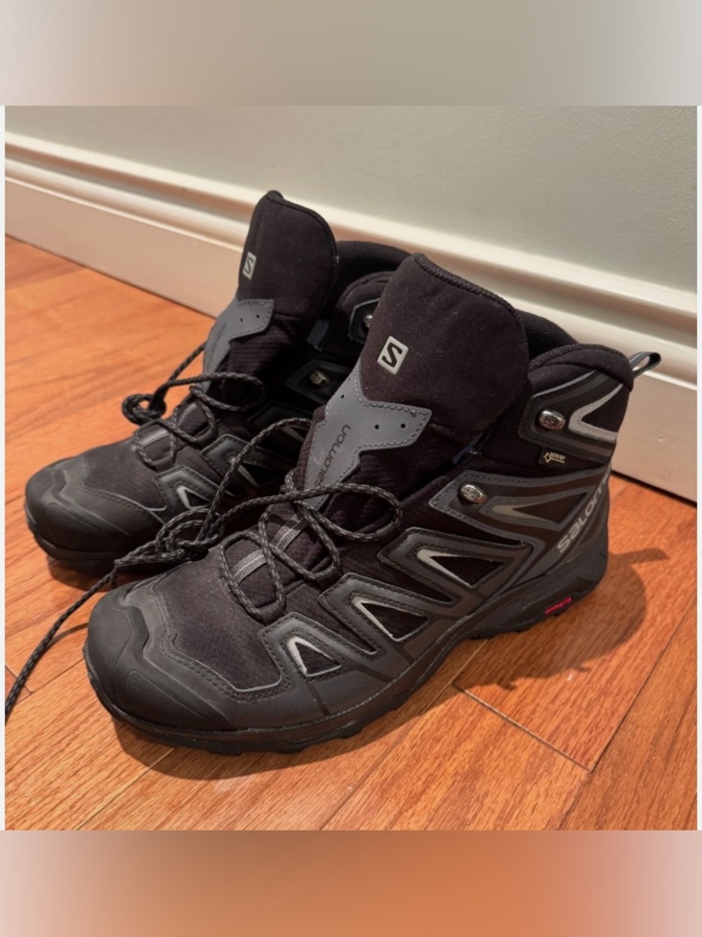 Salomon X Ultra Mid GTX Hiking Boots Men’s 12 Black Gore-Tex Waterproof - Picture 2 of 12